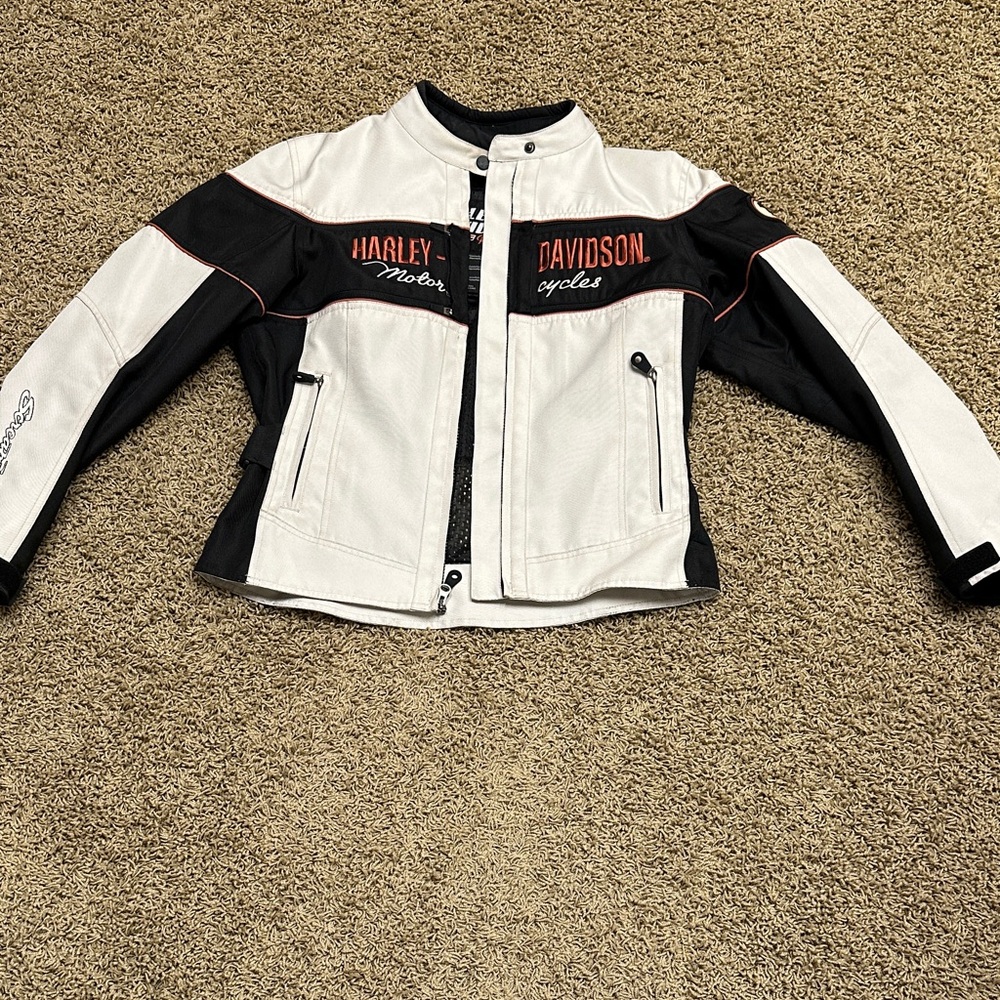 Harley-Davidson Black and White Bomber Jacket
